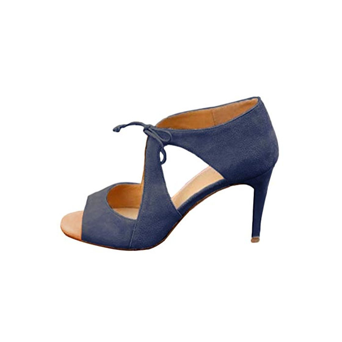 Product Minetom Sandals Mujer Zapatos Tacón Alto Aguja Fiesta Moda Prom Verano Sandalias Elegantes Novia Correa De Tobillo Peep Toe High Heels Azul 37 EU