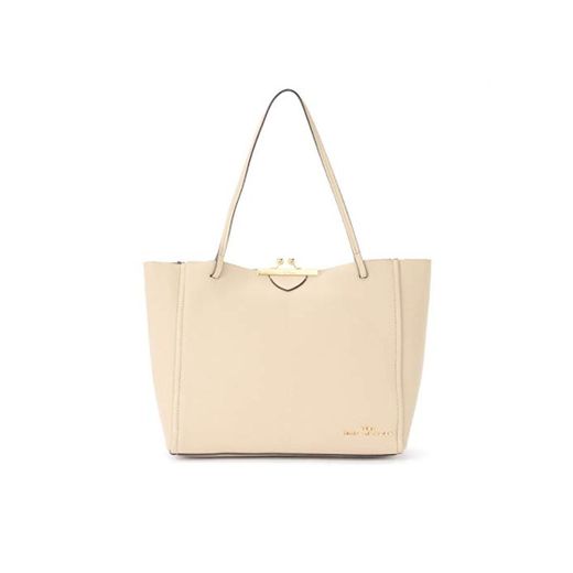 Marc Jacobs Borsa Kiss Lock Tote in pelle martellata beige