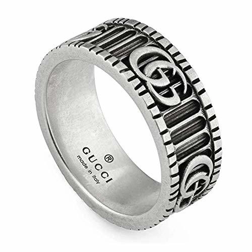 Social Gucci Marmont anillo en plata 8mm