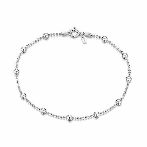 Social Amberta® Joyería - Pulsera - Fina Plata De Ley 925 - Cadena