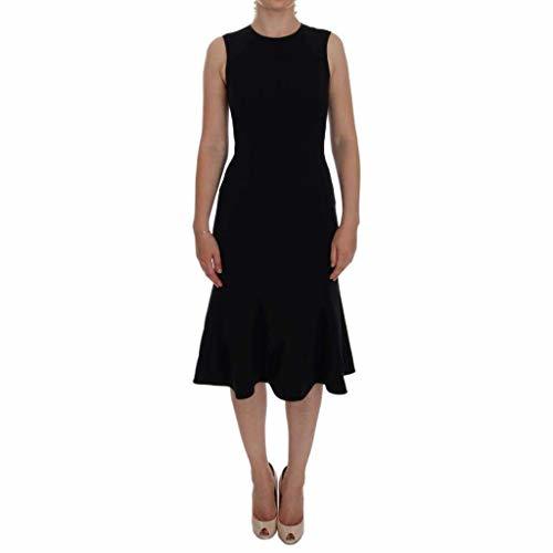 Products Dolce & Gabbana - Vestido elástico de Lana, Color Negro - Negro