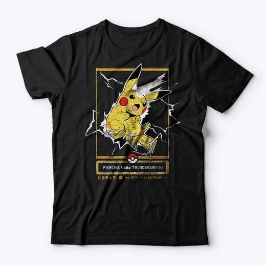 Moda Camiseta Pokémon Pikachu Choque do Trovão | Studio Geek - A ...