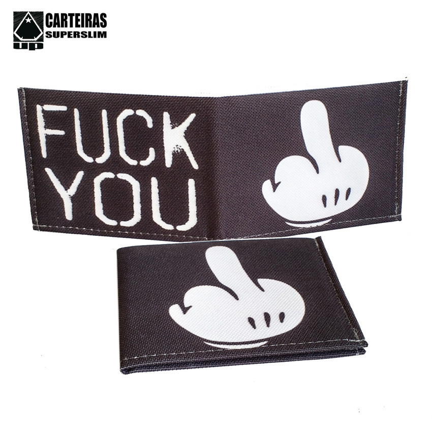 Fashion CARTEIRA SLIM PEQUENA MASCULINA / FEMININA ORIGINAL UP FUCK 