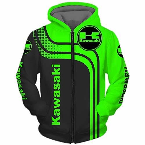 Social TJZY Hombres Sudaderas con Capucha Chaqueta 3D Impreso por Nuevo Estilo Kawasaki