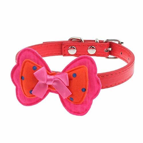 Product QINGLV Collar De Perro Dog Collar Nuevo Collar De Lazo Doble Bowknot