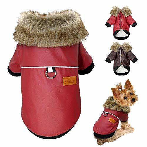 Product XINXIN Impermeable Ropa for Perros Capa de Cuero Chaqueta de la Capa