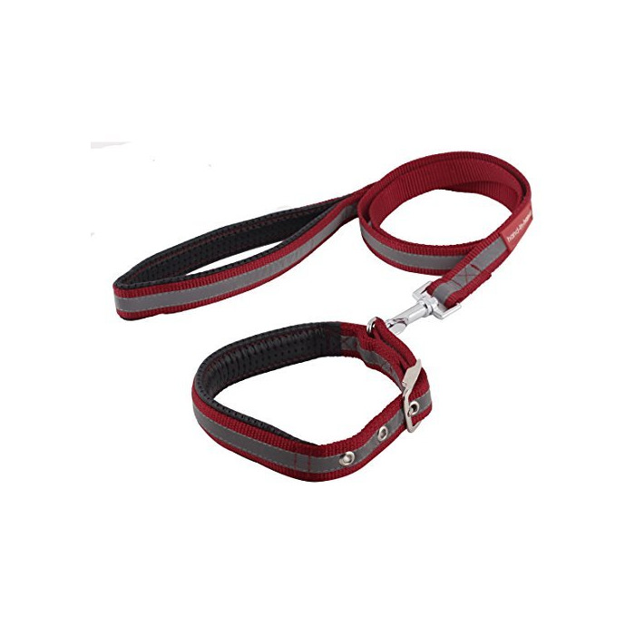 Product DealMux Nylon Pet Belt Reflective Segurança Choker ajustável coleiras de cães 3.9ft