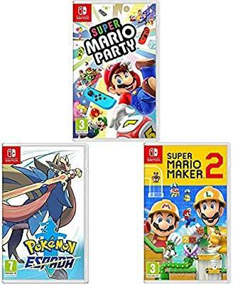 3×2: Mario maker2, Mario Patty, y Pokémon espada :102€