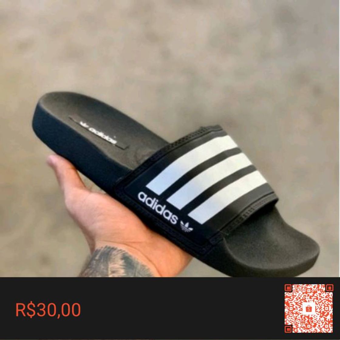 Moda Chinelo Adidas 🤍🖤