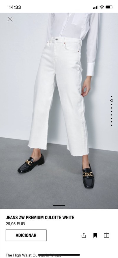 Fashion Jeans Culottes ZARA 