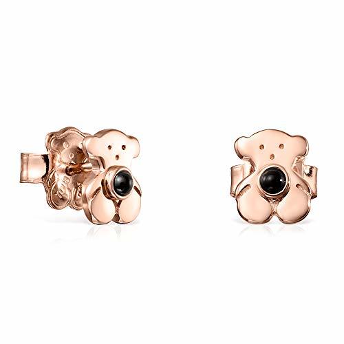 Place Pendientes Real Sisy de Plata Vermeil rosa con Onix