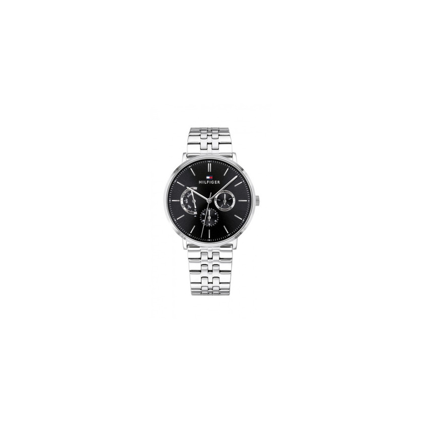 Social Tommy Hilfiger Reloj Analógico para Hombre de Cuarzo con Correa en Silicona