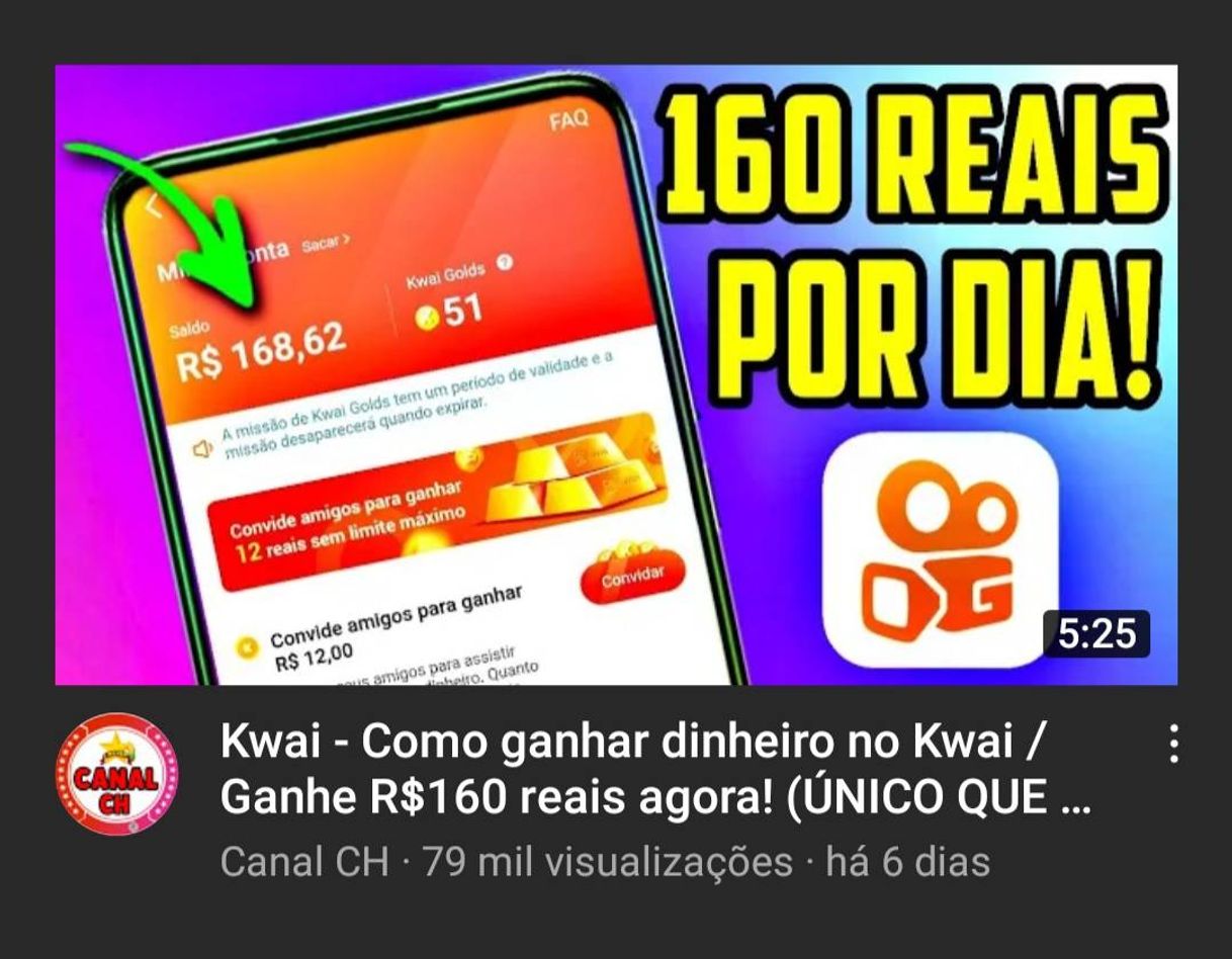 Apps Ganhe dinheiro vendo vídeos pelo kwai 