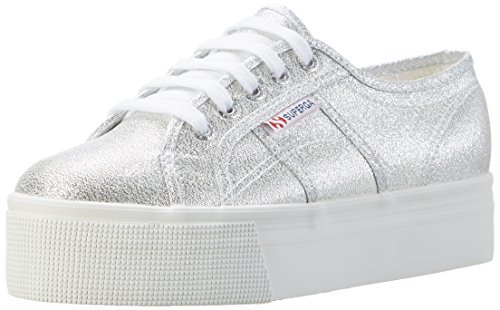 Lugar Superga S009TC0 - Zapatillas de plataforma Lamew para adultos, unisex, Plateado