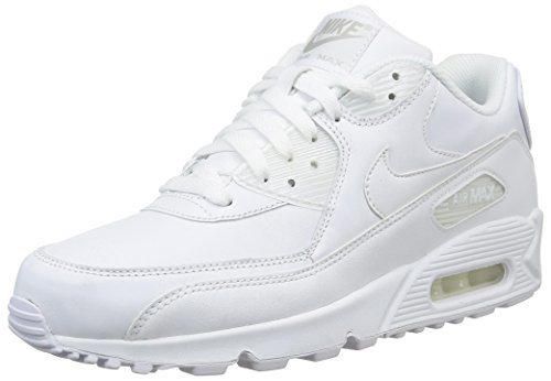 Nike Air MAX 90 Leather, Zapatillas de Gimnasia para Hombre, Blanco