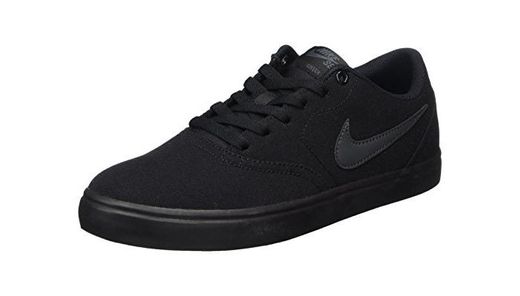 Nike SB Check Solar Cnvs, Zapatillas de Skateboarding para Hombre, Negro