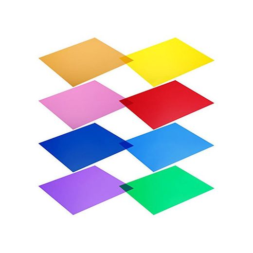 Neewer - Kit de 8 filtros de Colores para Luces de Estudio