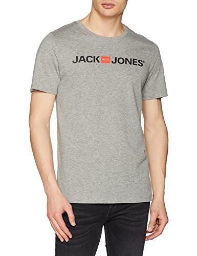 JACK & JONES Jjecorp Logo tee SS Crew Neck Noos Camiseta, Gris