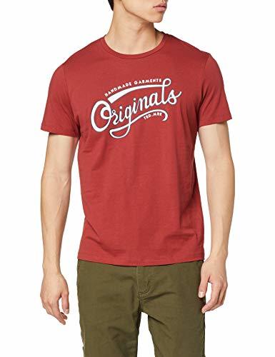 Moda JACK & JONES Jorrafael tee SS Crew Neck Camiseta, Rojo