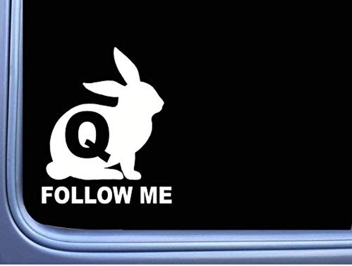 Productos Seaake Qanon White Rabbit Follow Me - Calcomanías Adhesivas