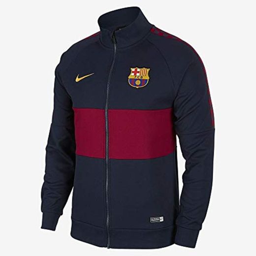 Nike FCB M Nk I96 Jkt Sport Jacket, Hombre, Obsidian/Noble Red/Noble Red/(University