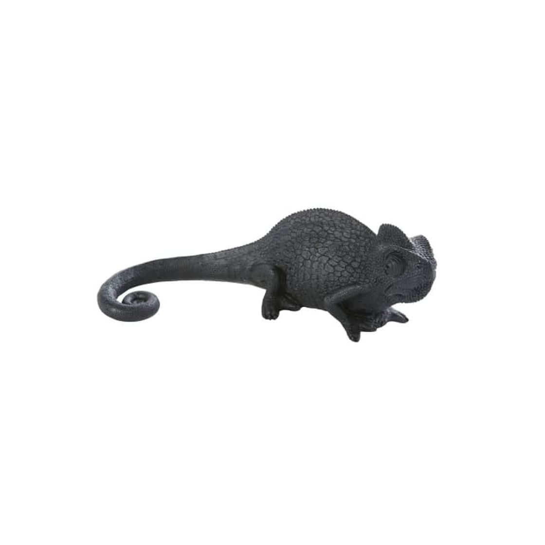 Products Figura de camaleón negro mate L.28