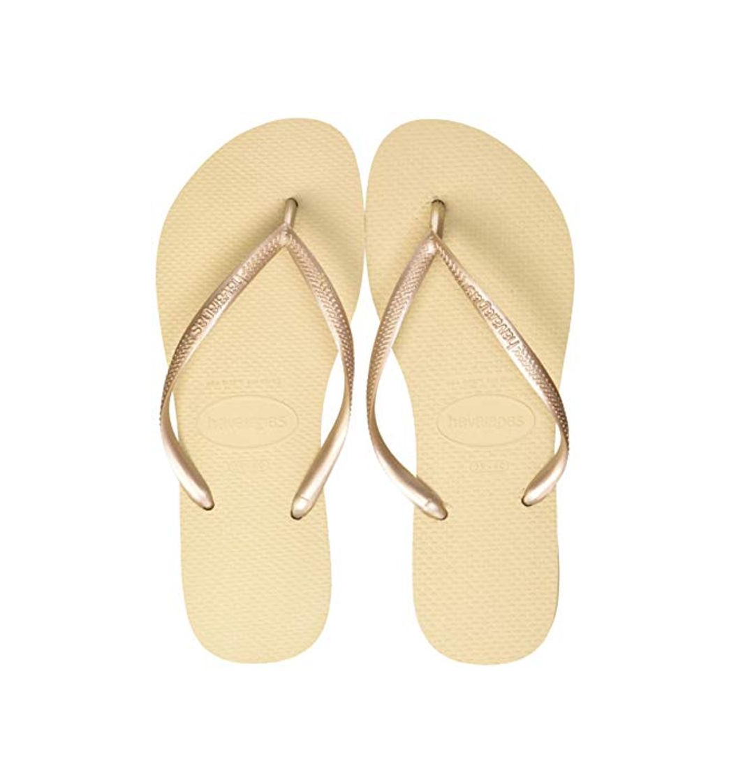 Social Havaianas Slim Chanclas Mujer, Oro