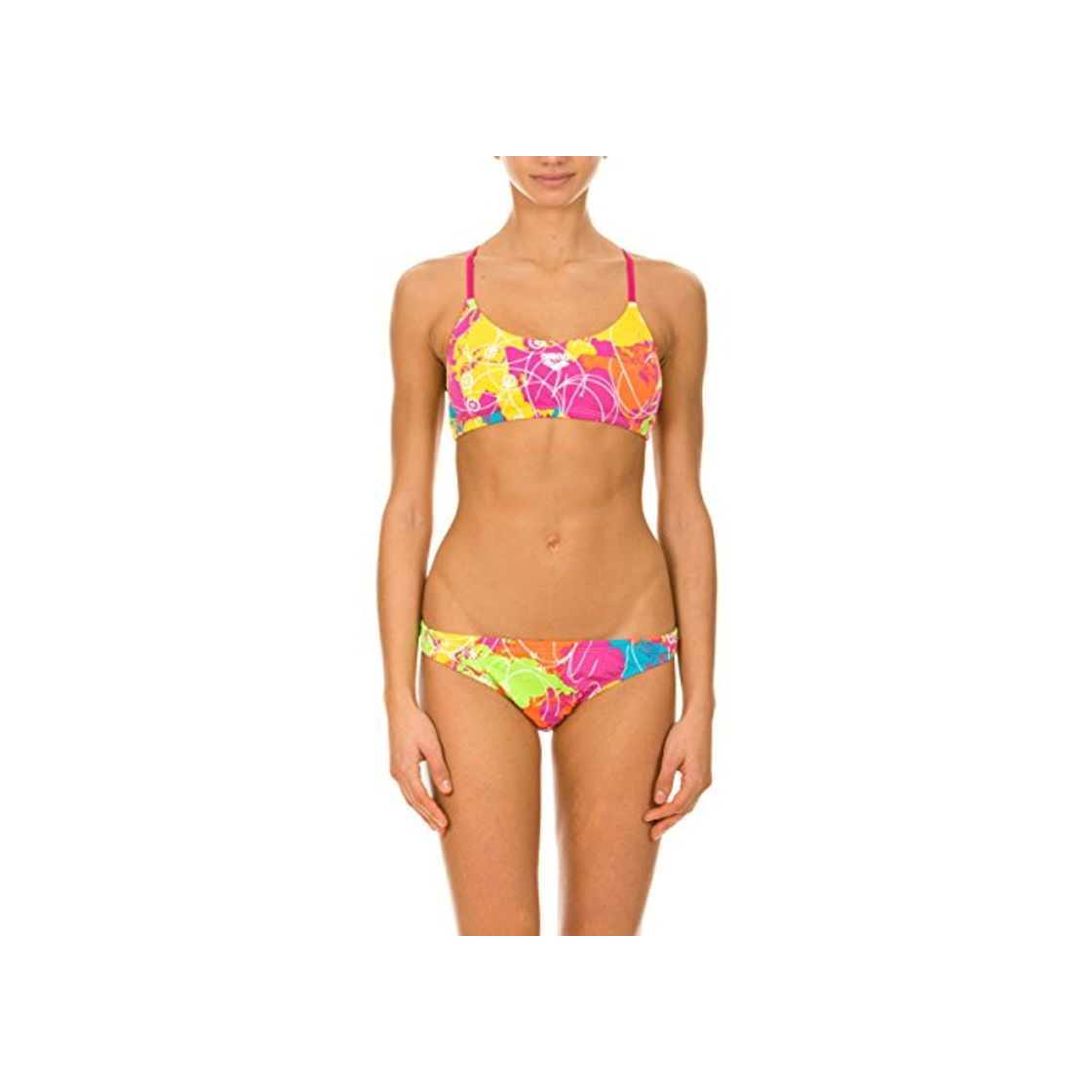 Social ARENA W Routes Bañador de 2 Piezas para Mujer Multicolor Rose Violet