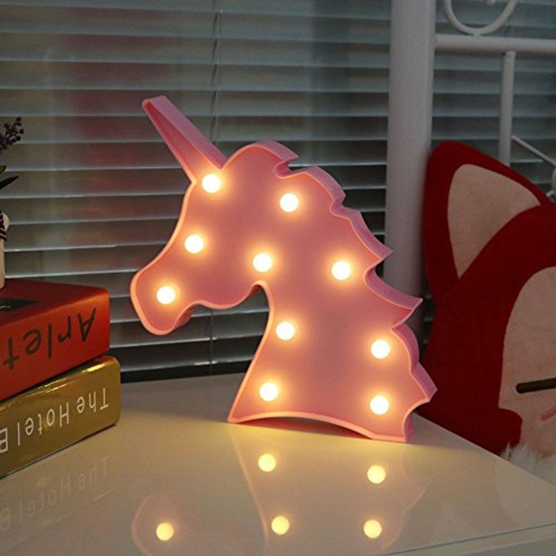 Social Unicornio Luces de lámpara de luz nocturna LED niños Marquee Letter Unicorn