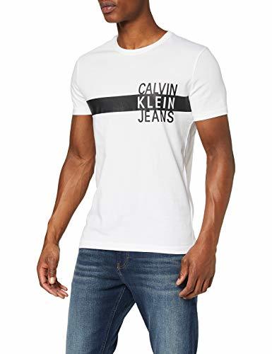 Calvin Klein Stacked Logo W Stripe Slim tee Camiseta