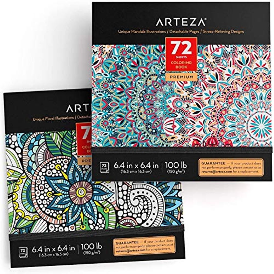 Product ARTEZA Libros de Colorear para Adultos con diseños Florales y Mandalas