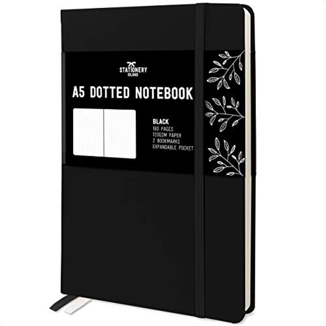 Lugar Stationery Island Cuaderno Punteado A5 – Negro