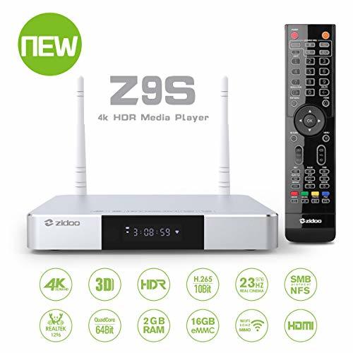 Place Zidoo Android 7.1 TV Box Z9S 4K Set Top Box BLU-Ray NAS