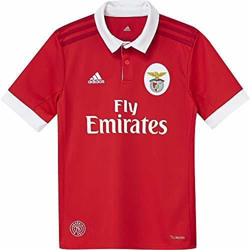 adidas SLB H JSY Y Camiseta 1ª Equipación Benfica 2017-2018, niños, Rojo