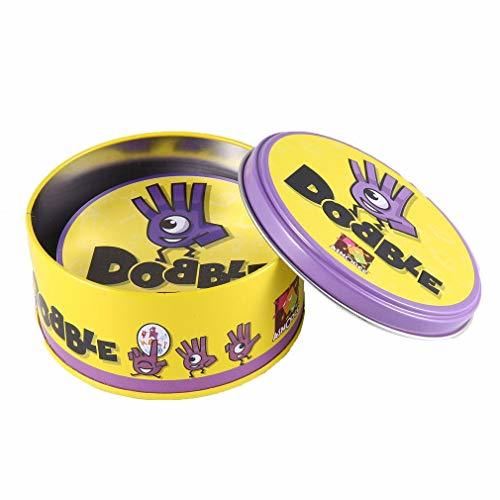 Hehialrk Juego de Mesa DOBBLE Spot Sport & Alphabet para niños diversión
