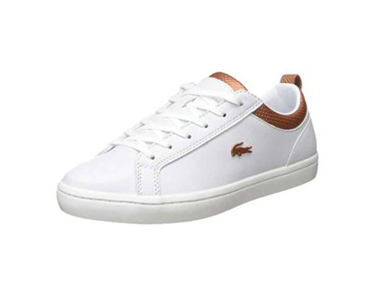 Fashion Lacoste Straightset 319 1 Cfa, Zapatillas Mujer, Blanco