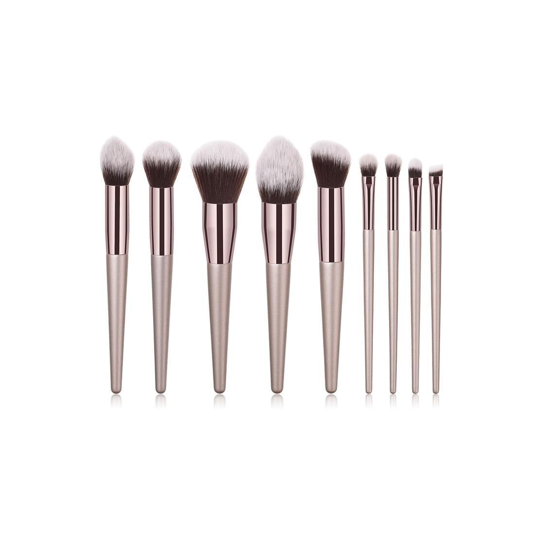 Social Pinceles 8PCS Pinceles de Maquillaje Eye Shadow Foundation Eyebrow Lip Eyeliner Pinceles
