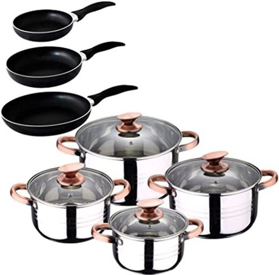 Product Bergner PK1924 batería de Cocina 4 cacerolas con Tapas de Vidrio, más