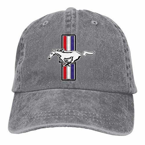 Custom Print Casual Caps Ford Mustang Logo Funny Baseball Caps Gray