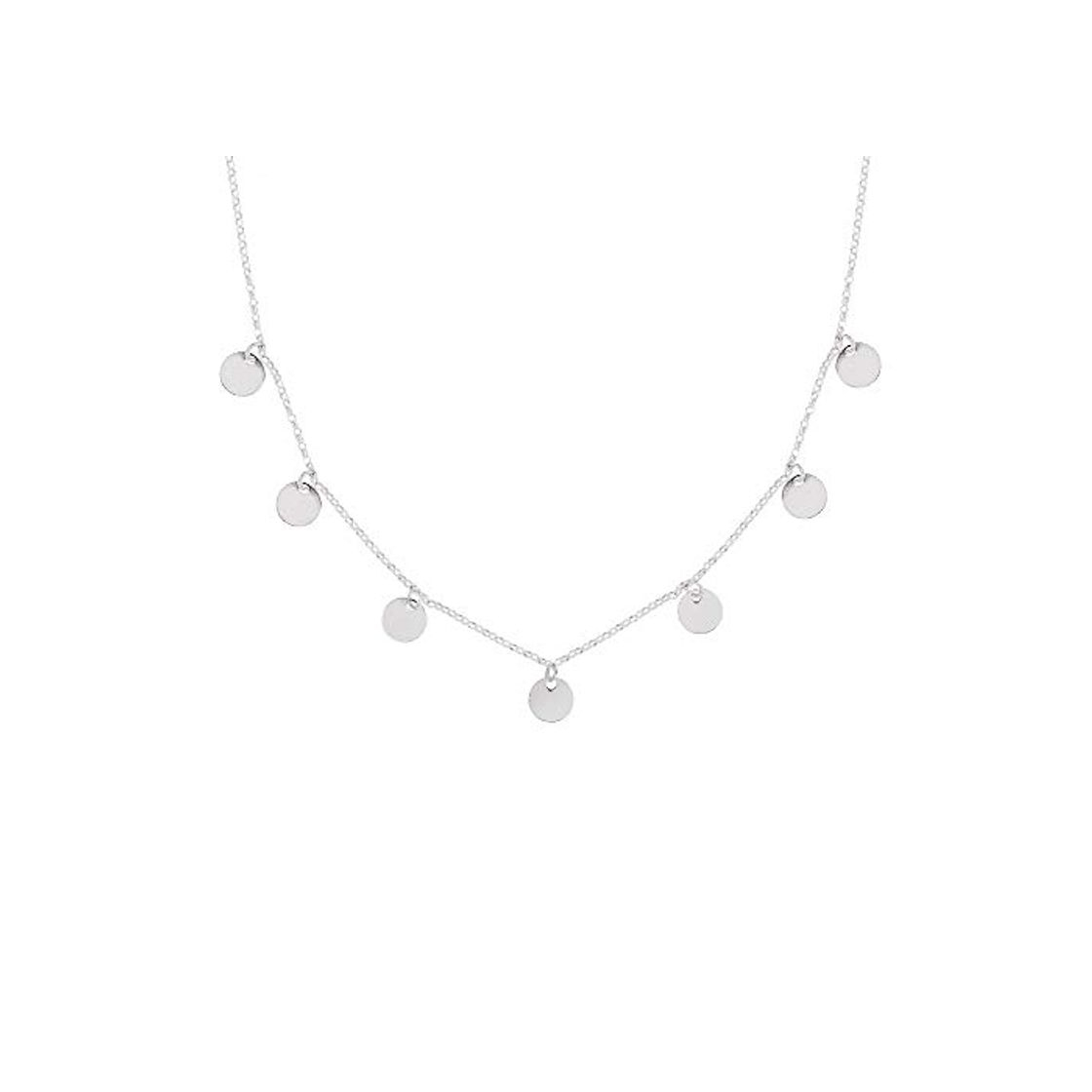 Fashion SINGULARU ®Collar Mini Moons Plata para Mujer Plata de Ley 925