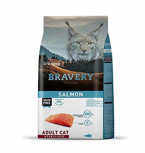 BRAVERY Adult Cat Esterilizado Sin Cereales con Salmón para Gato Adulto 2