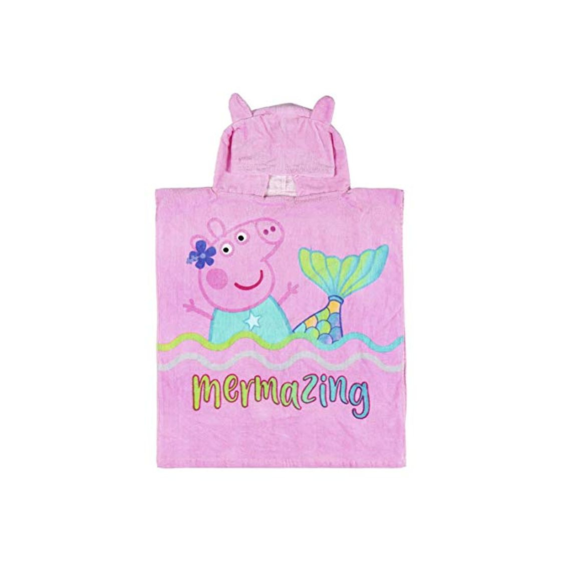 Moda Cerdá - Toalla Poncho Infantil con Capucha de Peppa Pig