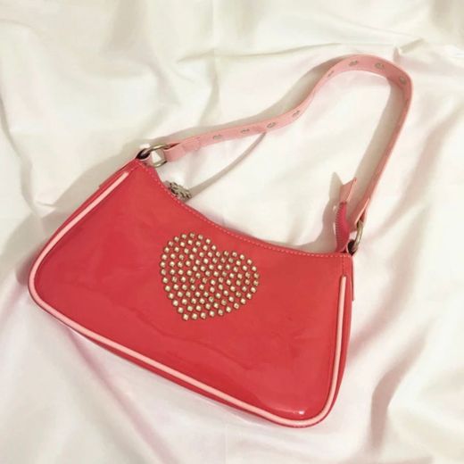 pink heart purse