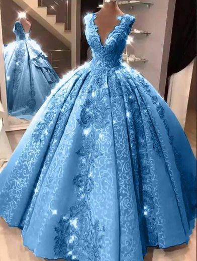 Ball Gown Plus Size Prom Dress Vintage Princess Prom Dress