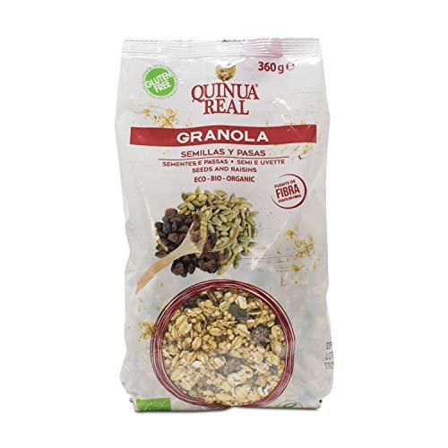 Producto Granola de quínoa real con semillas y pasas sin gluten BIO