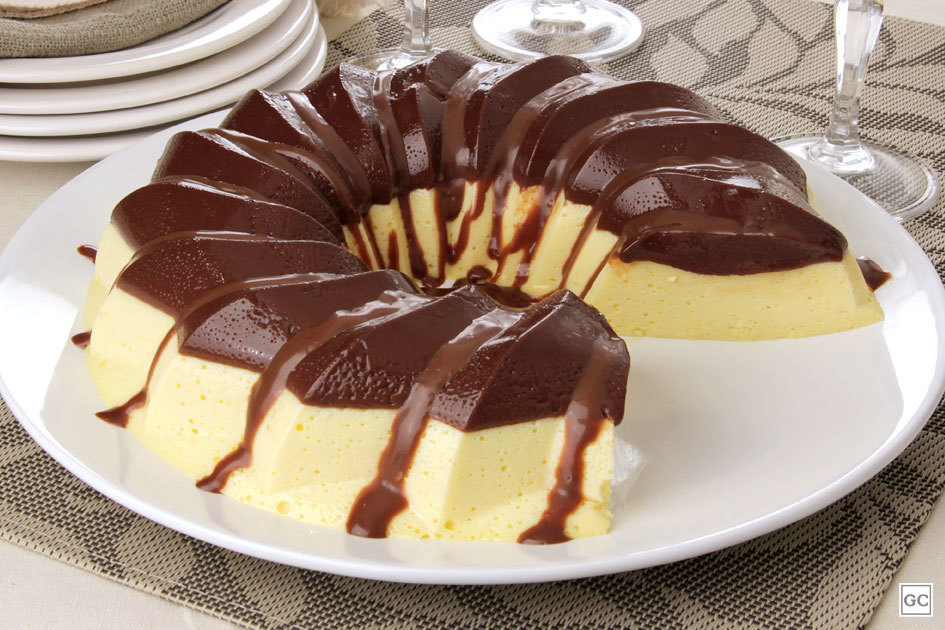 Social Pudim de chocolate e maracujá