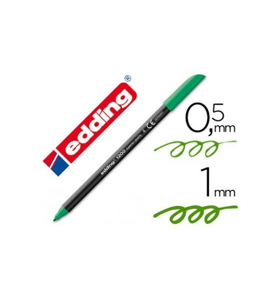 Product Edding - Rotulador punta fibra 1200 verde n.4 -punta redonda 0.5 mm