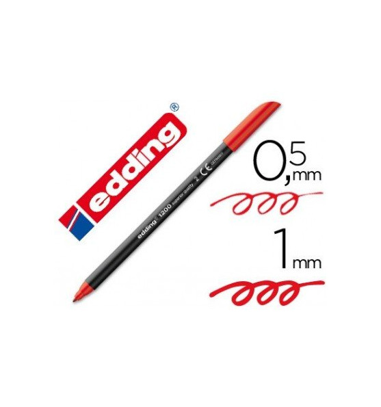 Product Edding - Rotulador punta fibra 1200 rojo n.2 -punta redonda 0.5 mm