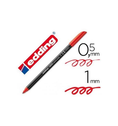 Edding - Rotulador punta fibra 1200 rojo n.2 -punta redonda 0.5 mm