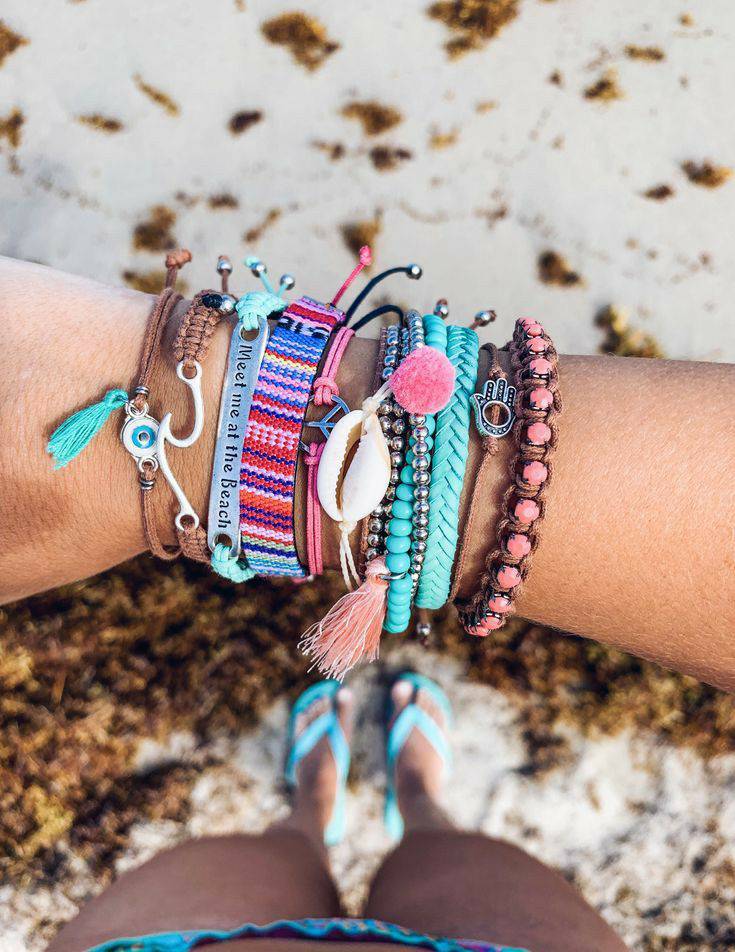 Moda Pulseiras de praia 🌴🏖️